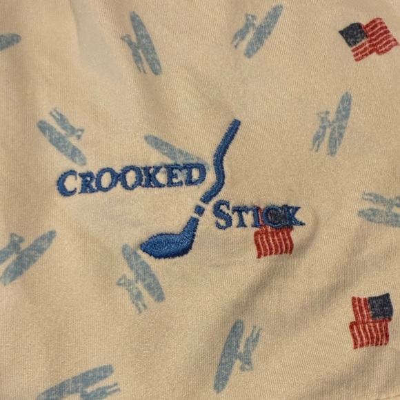 johnnie-O White Polo with American Flags & surf boards - size XXL - Picture 3 of 6